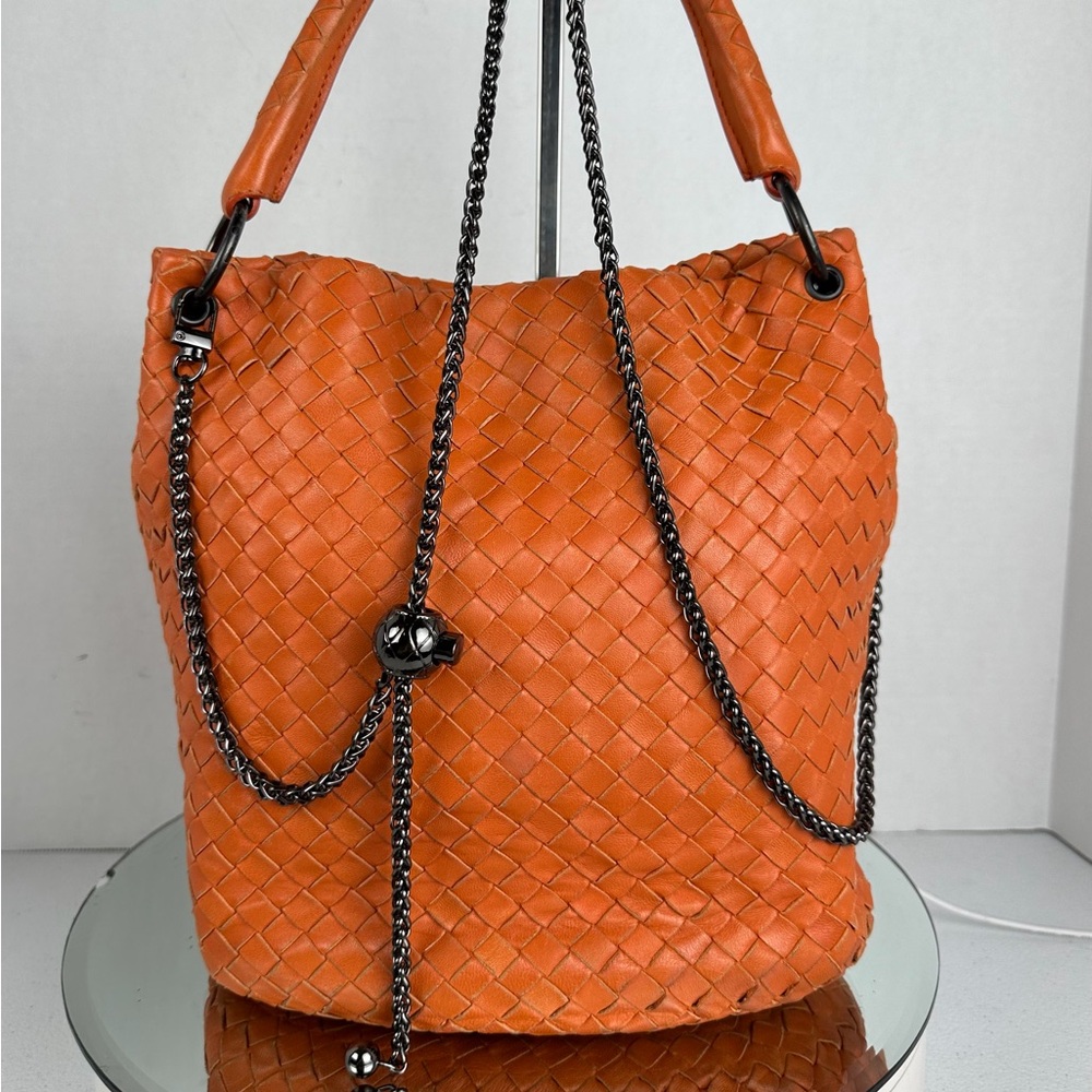 Bottega Veneta Orange Woven Bag